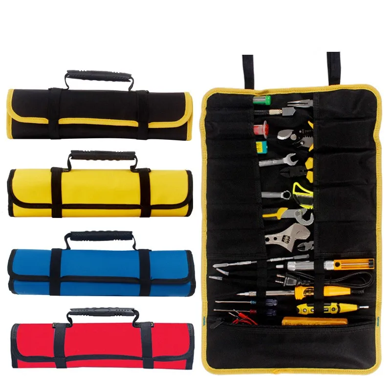 

2024 New Universal Motorcycle Tools Bag Multifunction Oxford Pocket Toolkit Rolled Bag Portable Large Capacity Bags metal tool