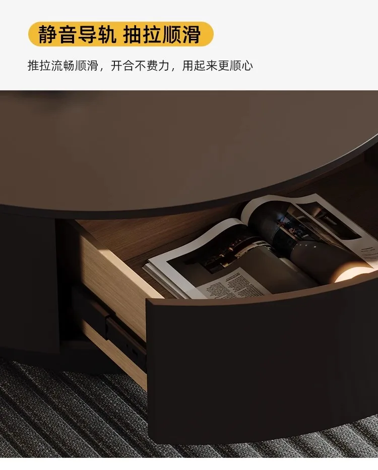 Italian Light Luxury Coffee Table Modern Minimalist Aesthetic Unique Side Table Designer Space Saving Couchtisch Furniture