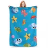 Finny The Shark Blankets Fleece Lightweight Throw Blankets Sofa Throw Blanket For Couch Bedding Travel Throws Bedspread Quilt 1