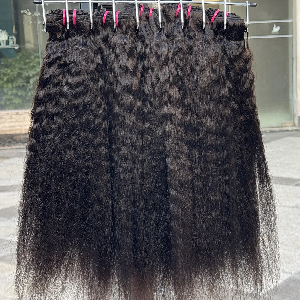 8-30 Inch Yaki Straight 100% Human Hair Bundles Kinky Straight Hair Bundles Weave Human Hair Extension 100g/Bundle