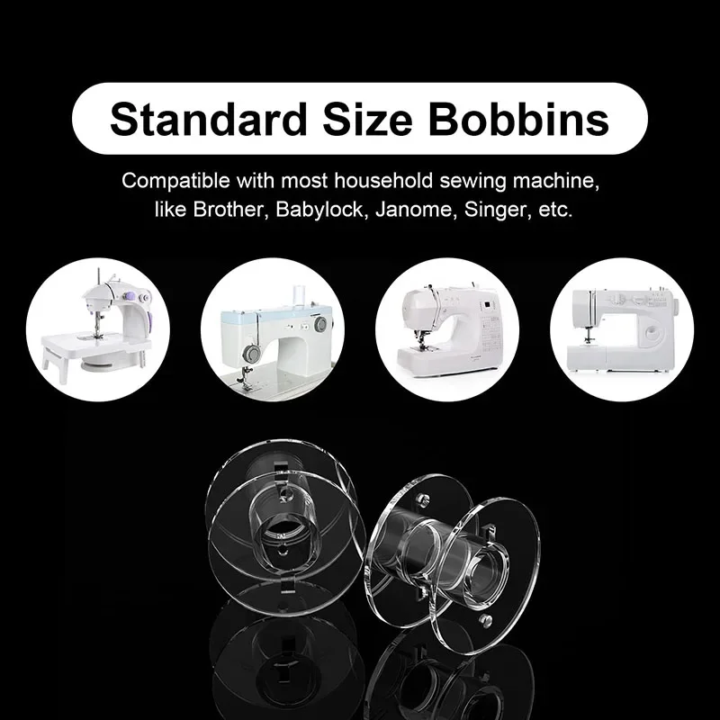 25Pcs Clear Sewing Machine Bobbins Spools Empty Bobbins Spools Plastic Storage Box For Household DIY Sewing Accessories Tools images - 6