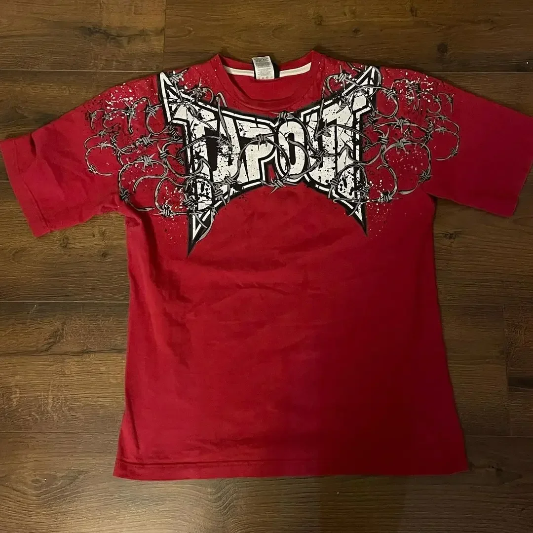 thumbnail image 1 of Camiseta Harajuku Y2K nueva, camiseta retro de hip hop con estampado de calaveras, camiseta de gran tamaño para hombres y mujeres, ropa gótica de manga corta, tops, ropa urbana, 1 of 5