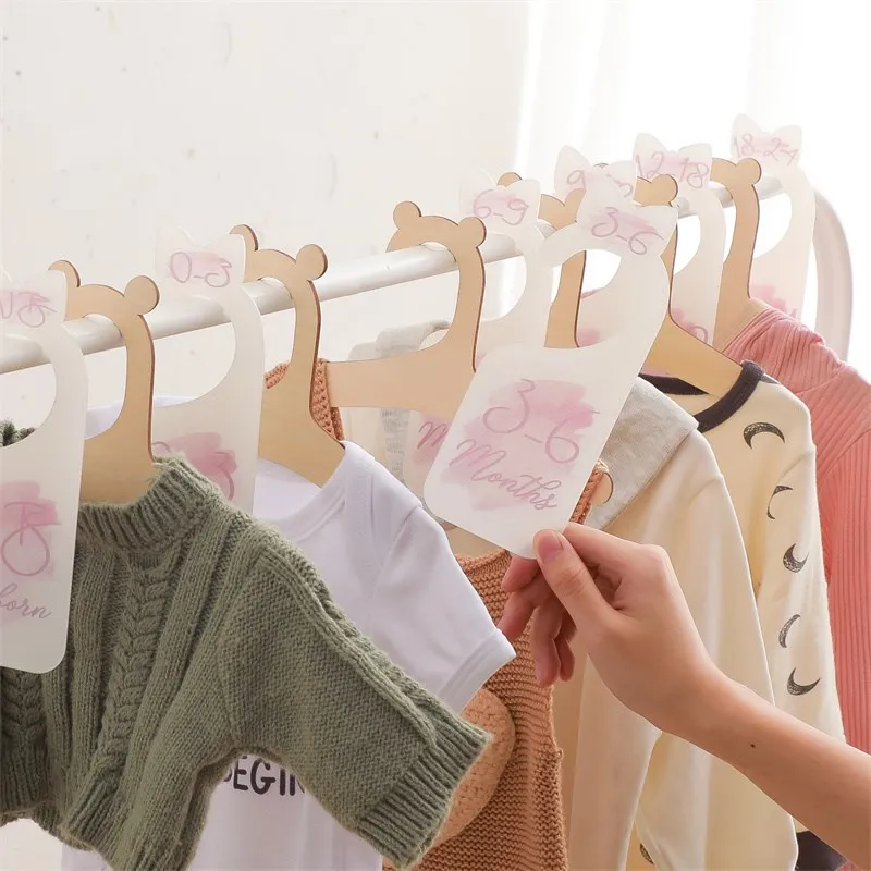 Baby Acrylic Dividers Closet Size Wardrobe Separator 0-24 Months Organizers Milestone Memorial Cards Photography Accessories