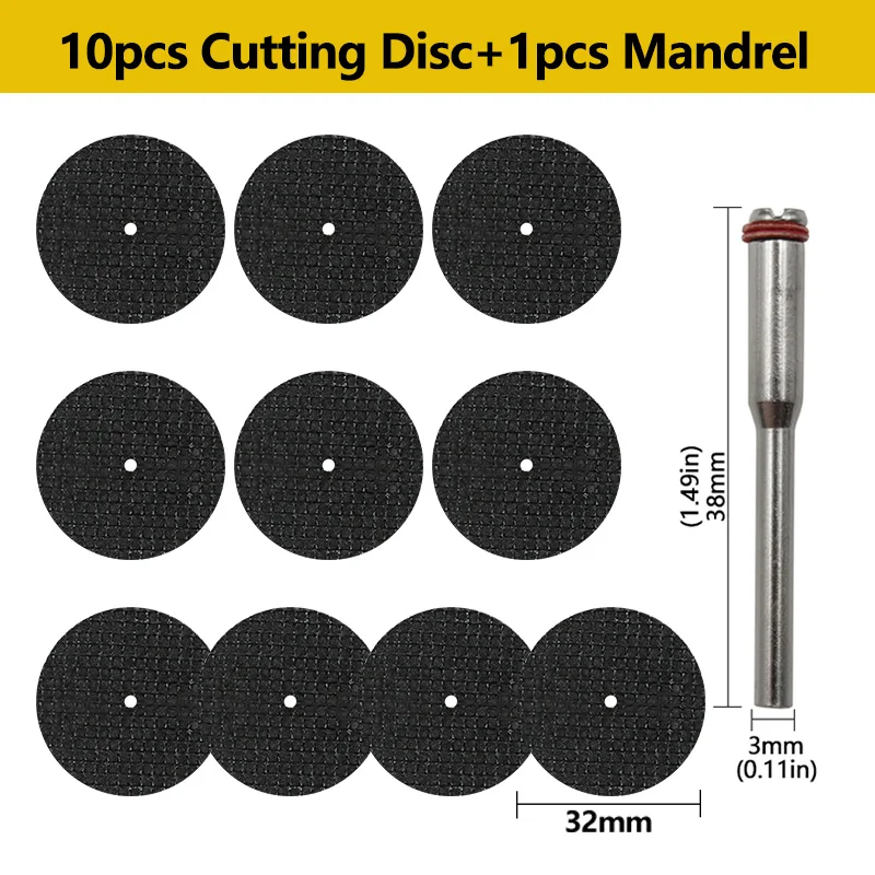 Abrasive Cutting Disc 32mm With Mandrels Grinding For Dremel Accesories