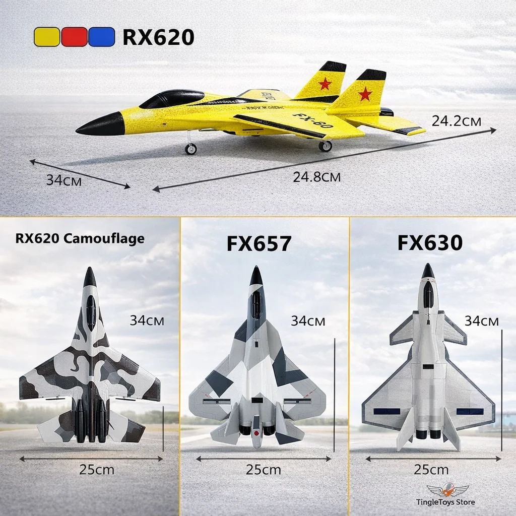 SU35 RC 비행기 F22 K500 MAX RC 전투기 2.4G 무선 조종 폼 글라이더 항공기 FX620 EPP 폼 비행기 어린이용 장난감