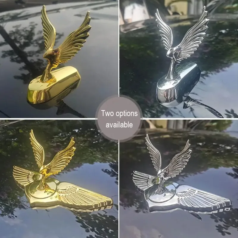 날개가 달린 금속 자동차 장 이글 엔진 후드 3D 이글 엠블럼 개조 배지 로고 장식 액세서리
