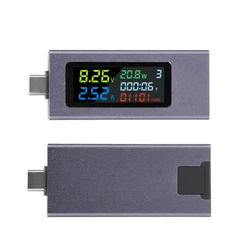 Advanced USB Type - C Power Meter with IPS Display and Fast Charging Capabilities (Type - C)