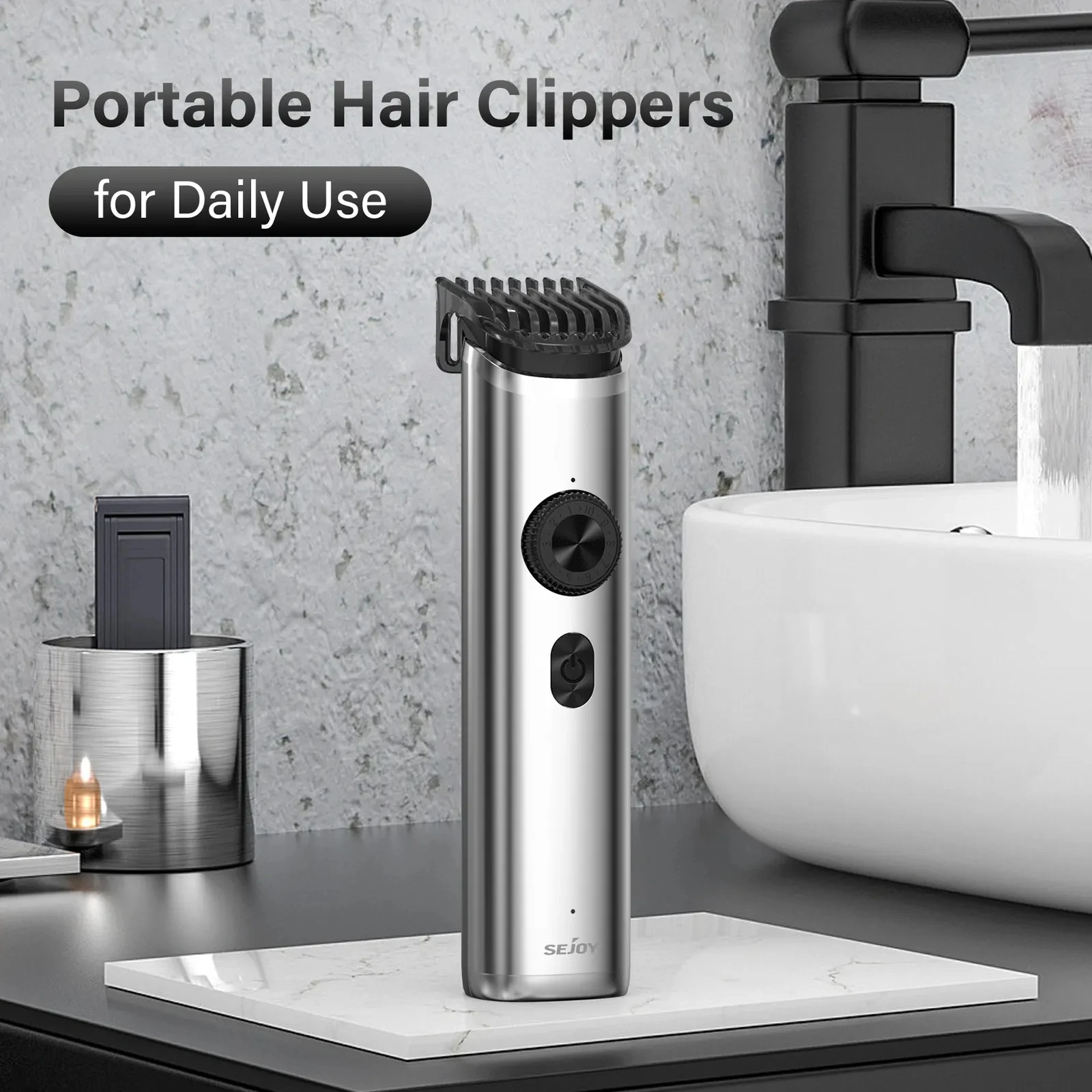 Sejoy Men's Hair Clippers Professional Trimmers USB Cordless Electric Beard Cutting Machine Trimmer Haircut Grooming Kit 4