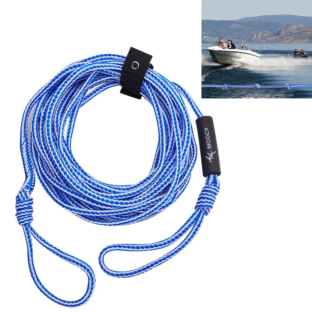 Tube Ropes Adjustable Length Boat Tube Towable Rope UV-resistant with Rope Keeper Surfing Water Sport Accessories