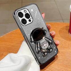 Astronaut Grip Staande Telefoonhouder Hoes met Zachte Plating Cover