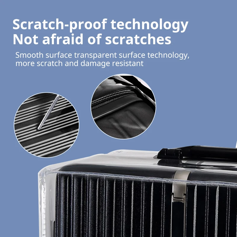 Full Transparent Luggage Protector Cover PVC Waterproof Dustproof Durable Suitcase Cover Protector Travel Accessories 2