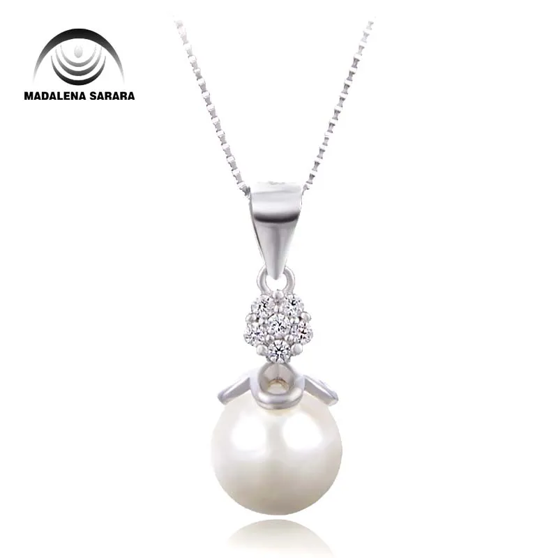 

MADALENA SARARA 925 Sterling Silver Women Necklace With 8-9mm White Freshwater Pearl Pendant