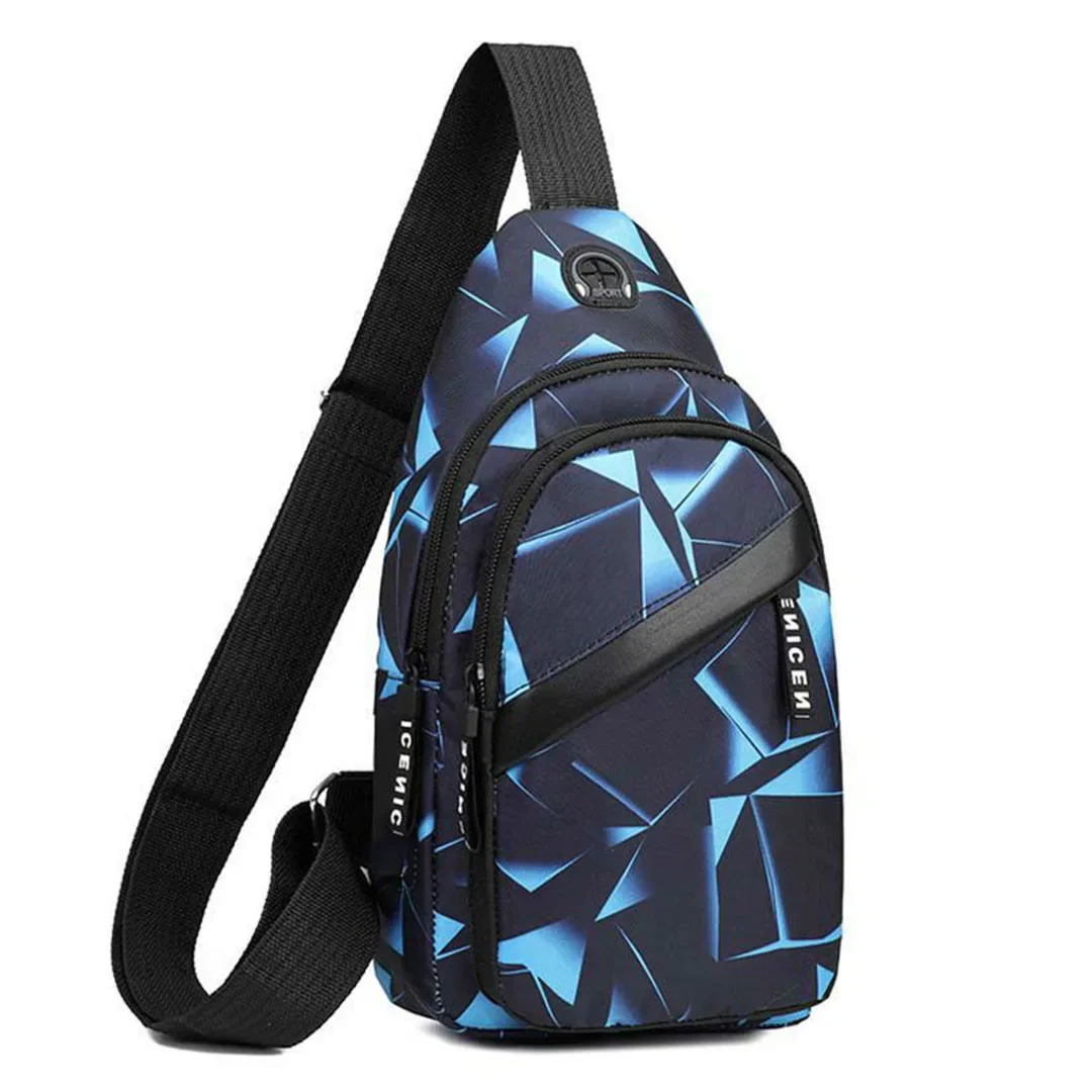 Men Casual Multifunction Shoulder Bag Travel Crossbody Sling Pack Messenger Pack Chest