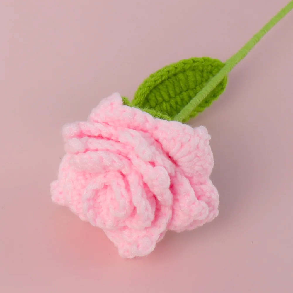 Handcrafted Crochet Pointed Petal Rose Bouquet - Artistic Floral Gift