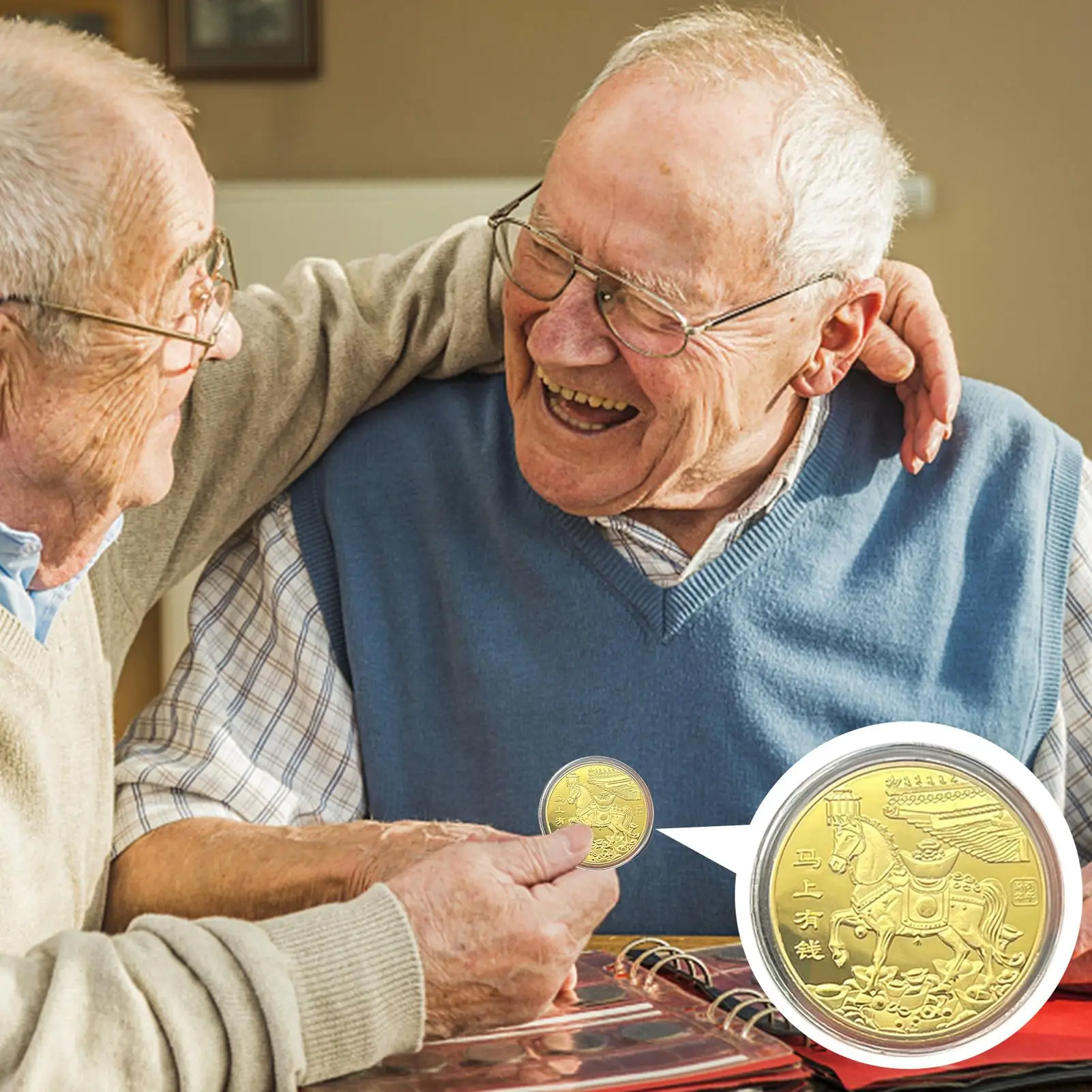 2026 Chinese New Year of Horse Golden Luck Coin Horse for Luck Decoration Coin Lucky Animal Horse Year Collectible Coin s