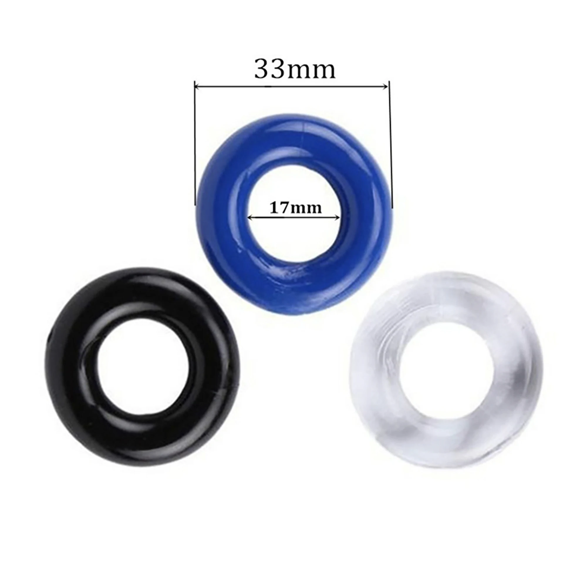 Black 3 Pcs/set Silicone Small Penis Ring - Best Online Sex Toy Sites for  Couples