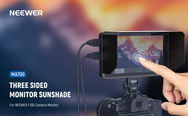 NEEWER Field Monitor Sunshade with NEEWER F700 Camera Three