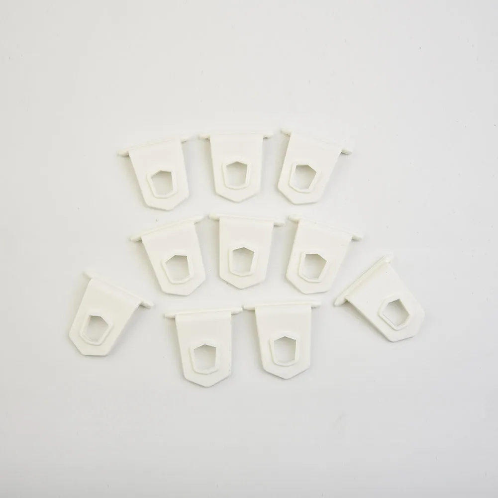 

Durable Hook Racks Holder 10pcs Plastic Space Saving White 10X Accessory Awning Clothes Hooks For RV Camper Caravan