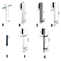 Acrylic Bathroom Shower Door Hook Over Glass Door Shower Towel Rack Punch-Free Bathroom Bathrobe Hanger Towel Hooks 1