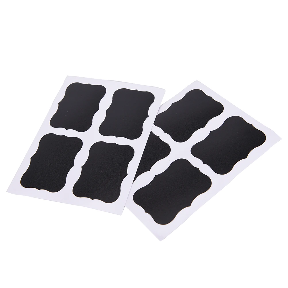 36Pcs/pack Chalkboard Chalk Board Stickers Blackboard Craft Kitchen Jar Organizer Labels Black Bottle DIY Stiky