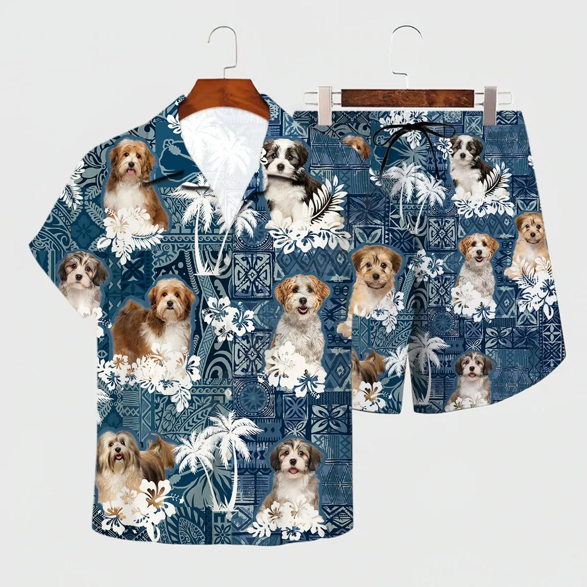 Camisa de verão greyhound hawaiian conjunto 3d impresso hawaii camisa + praia shorts masculino para mulher roupas de cachorro engraçado