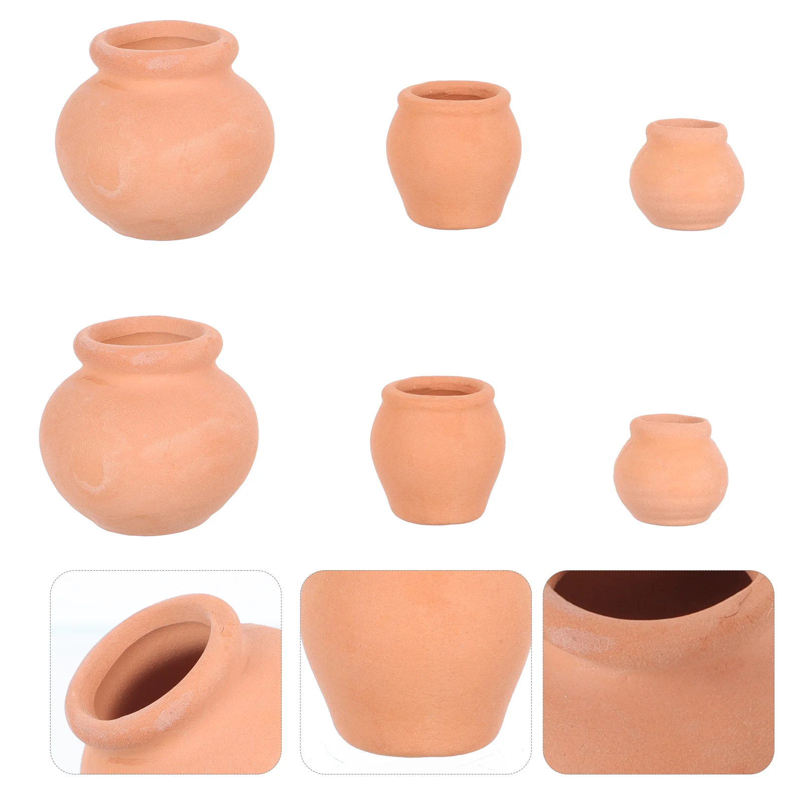 

6 Pcs Vase Mini Thumb Planter Novel Flowerpot Potted Small Containers Decorative Desktop Planters Office