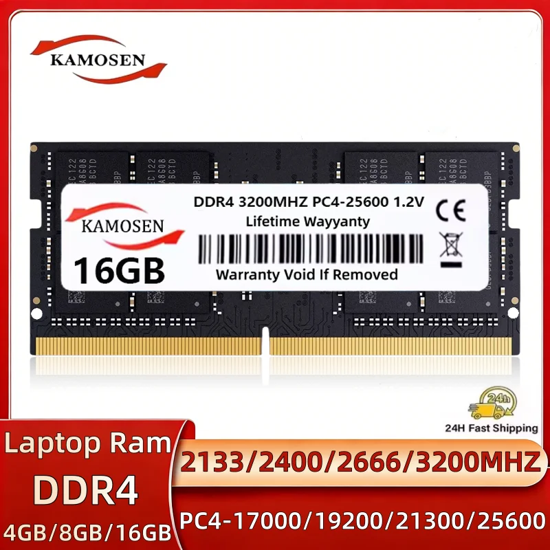 DDR4 4GB 8GB 16GB ノートパソコン用メモリ RAM PC4 2133 2400 2666 3200MHz 17000 19200 21300 SODIMM 260ピン 1.2V メモリ RAM