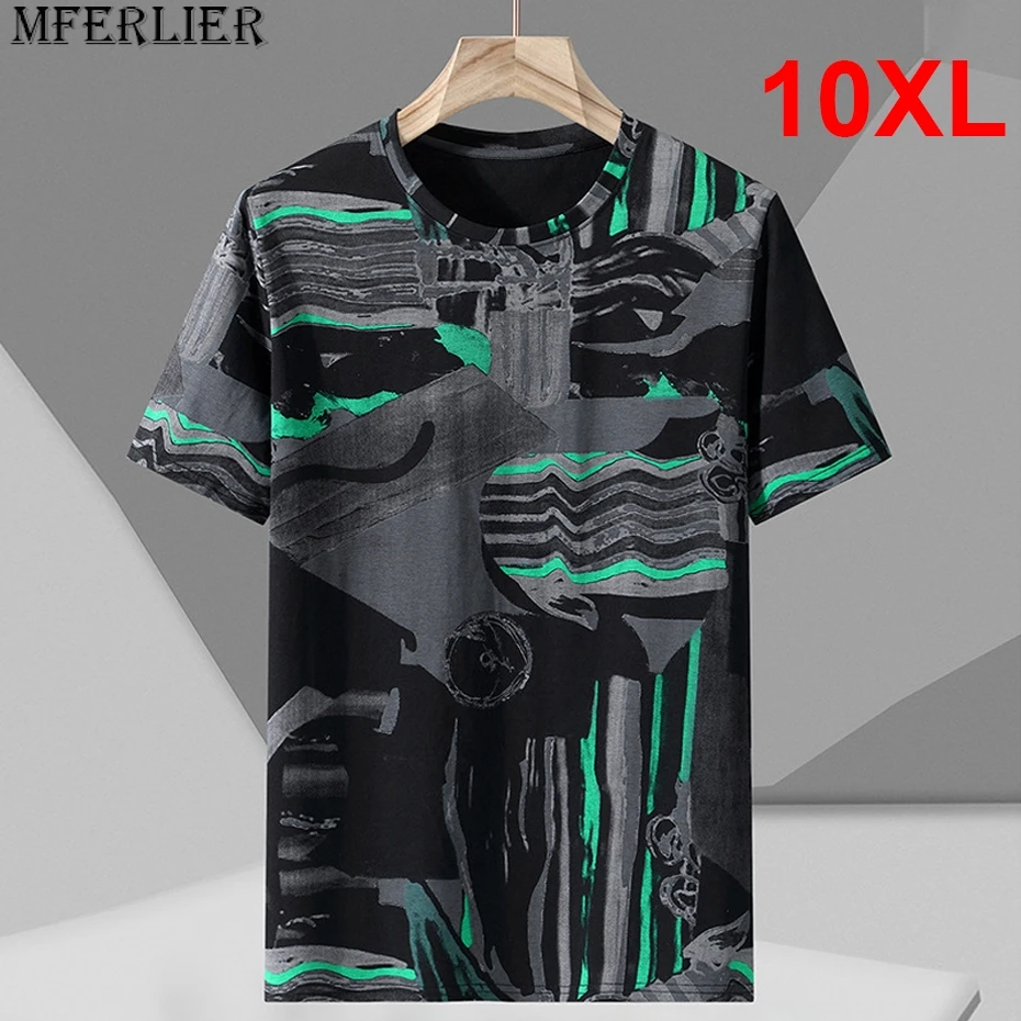 

Мужская летняя футболка с коротким рукавом, размеры до 10XL