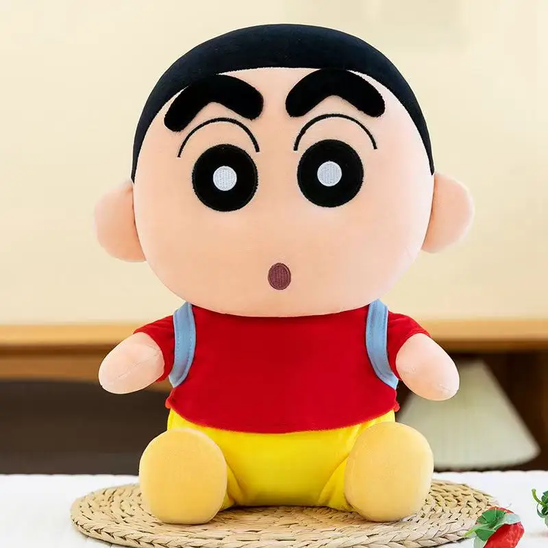 Neuester Rucksack mit Crayon Shin Chan Puppe, Kawaii Plüschtier, Cartoon-Anime Niedliches Kissen, Geburtstagsgeschenk für Kinder