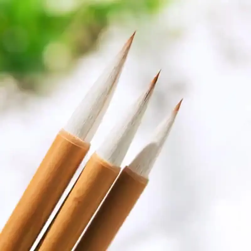 3PCS Wool Brush Bamboo Handle Watercolor Painting line Pen School Supplies Calligraphy art Supplies Stationery 2023 new 3pcs washable oil painting brush art painting watercolor gouache nylon wool set professional art supplies