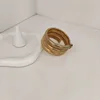 Elastic 3 layered chunky bangles for women stainless steel bangles statement stainless steel jewelry new in non tarnish 2024 6