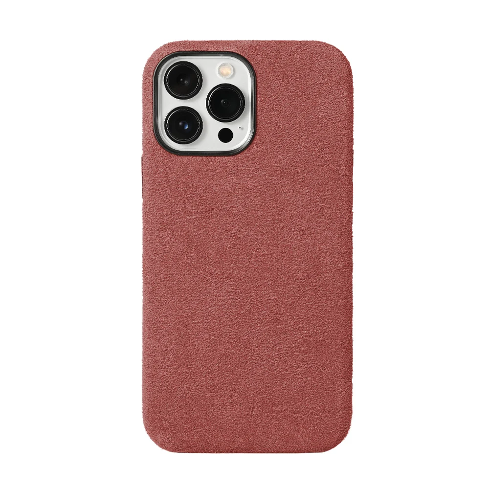 Luxurious Soft Suede Fur Leather Magnetic Phone Case with Magsafe