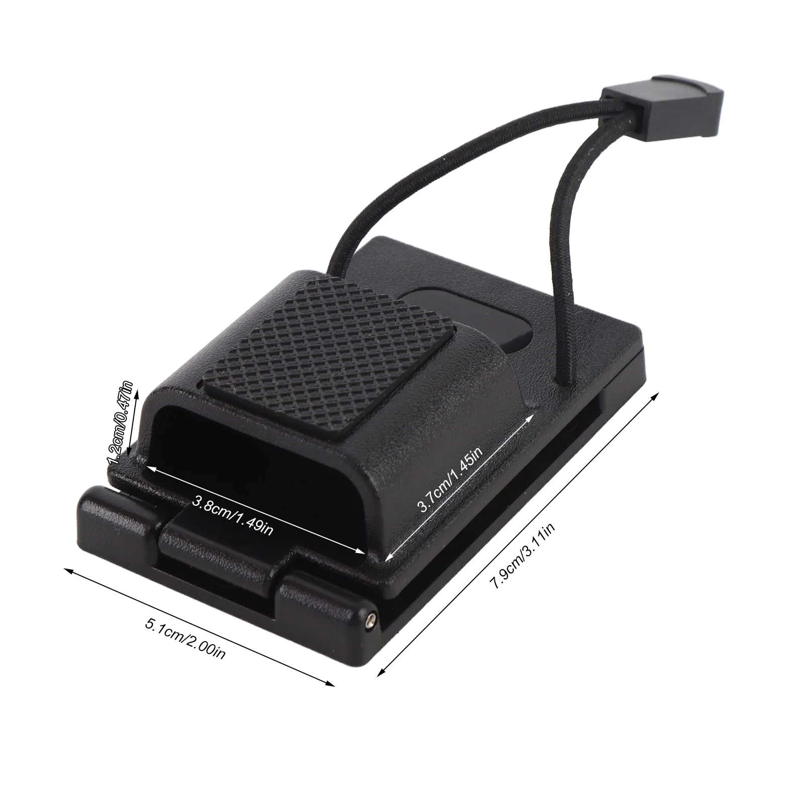Black Secure Compact Radio Holster with Anti-Slip Belt Clip for Law Enforcement
