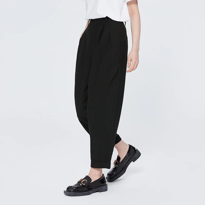 Semir Casual Pants Women Cuffed Tapered Pants Versatile Summer Basics Women'S Octuple Pants For Commuting