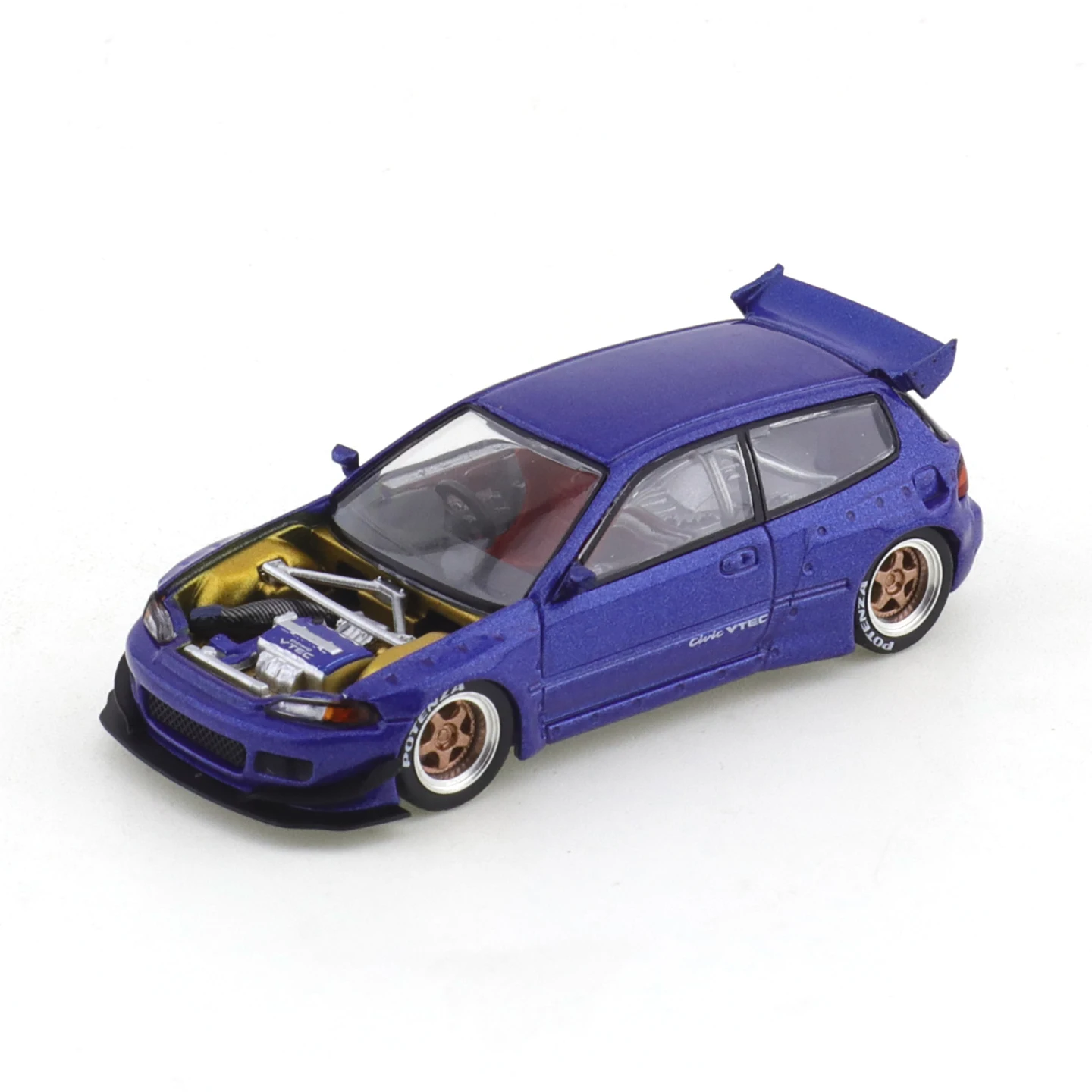 XCARTOYS POP RACE 1/64 PANDEM Civic EG6- Metallic Cars Alloy Motor
