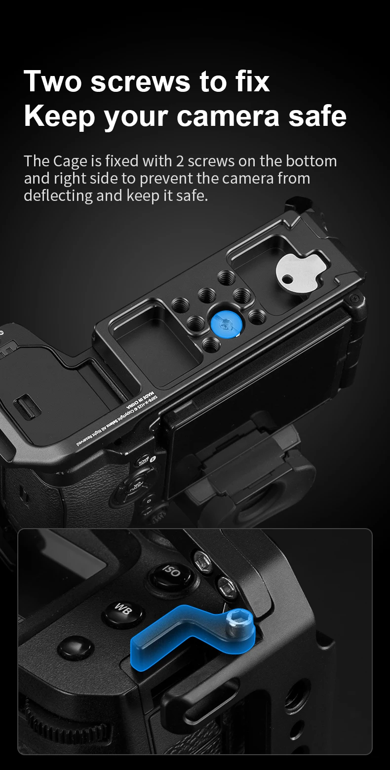 Protective Case Camera Cage Expansion Kit with Multiple Expansion Holes for Fuji