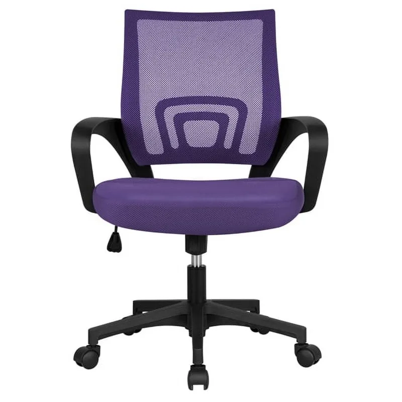 

Smile Mart Adjustable Mid Back Mesh Swivel Office Chair with Armrests, Purple