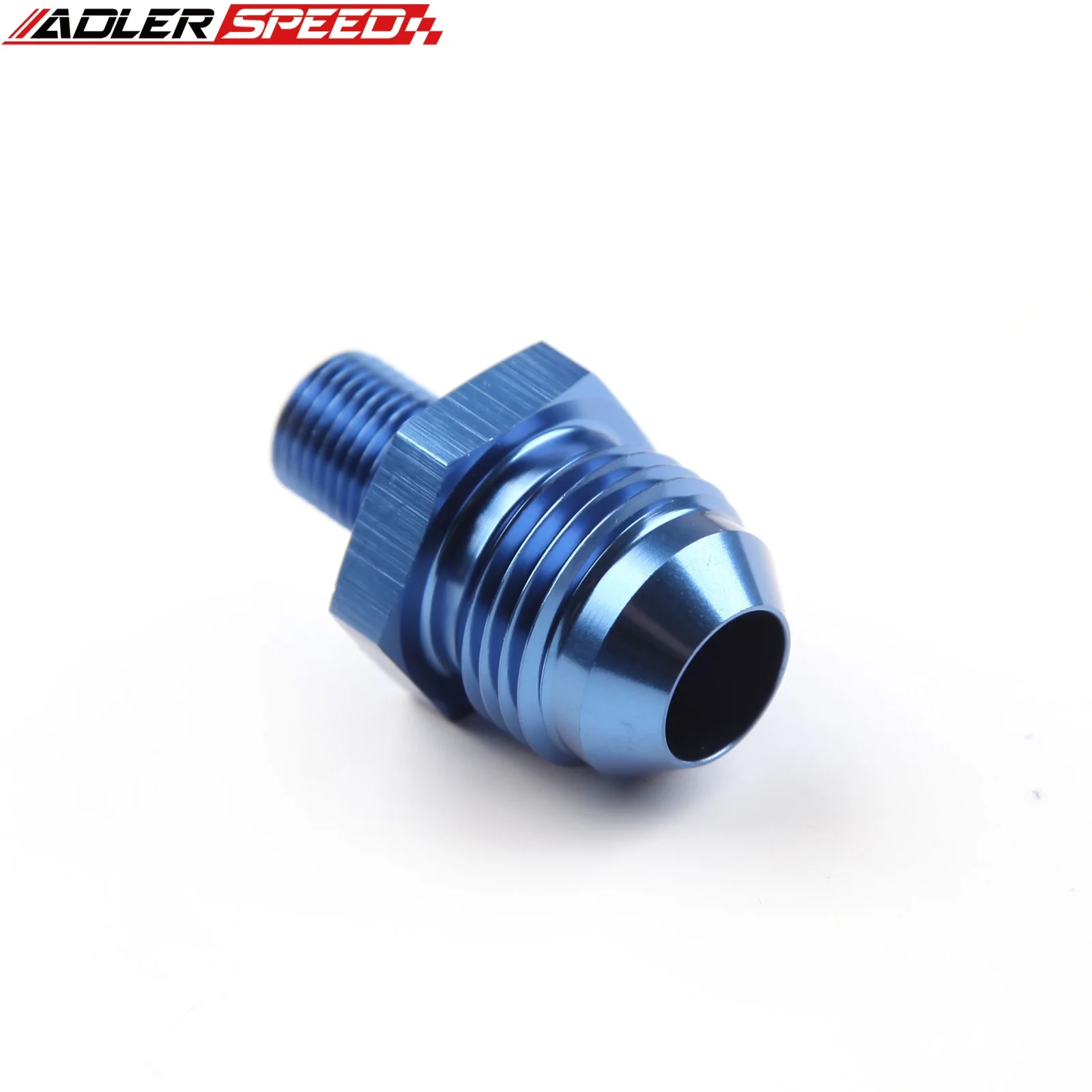 2PCS 8AN AN-8  M10x1.5mm 직선 수나사 피팅 어댑터 블랙/블루