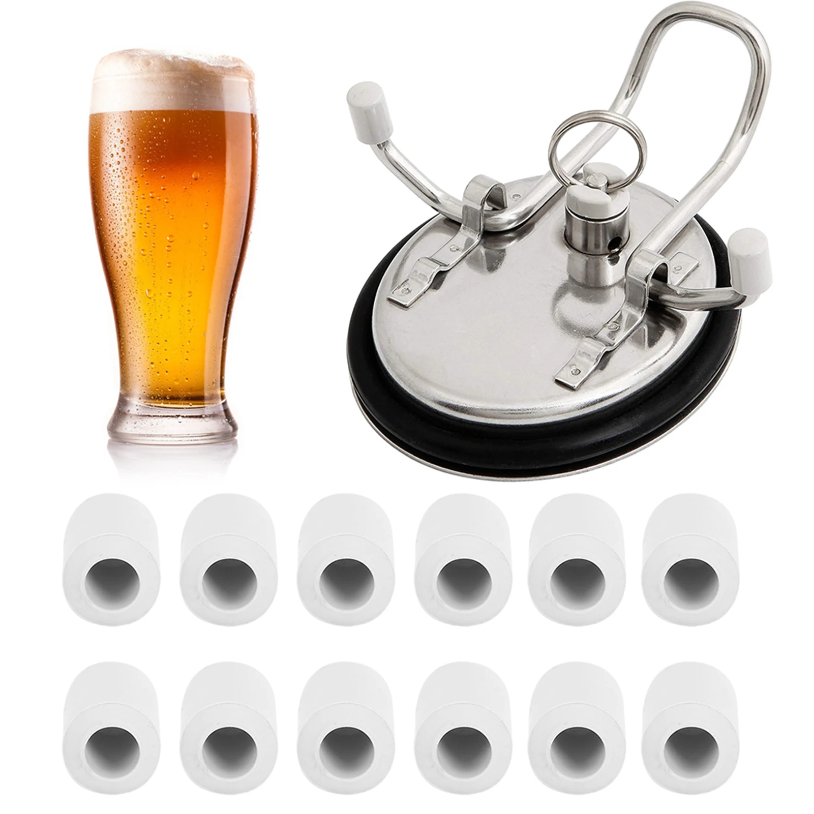Plastic Beer Keg Lid Feet Replacement 12PCS for Homebrew Beer Keg Parts Kegging Hardware Tool