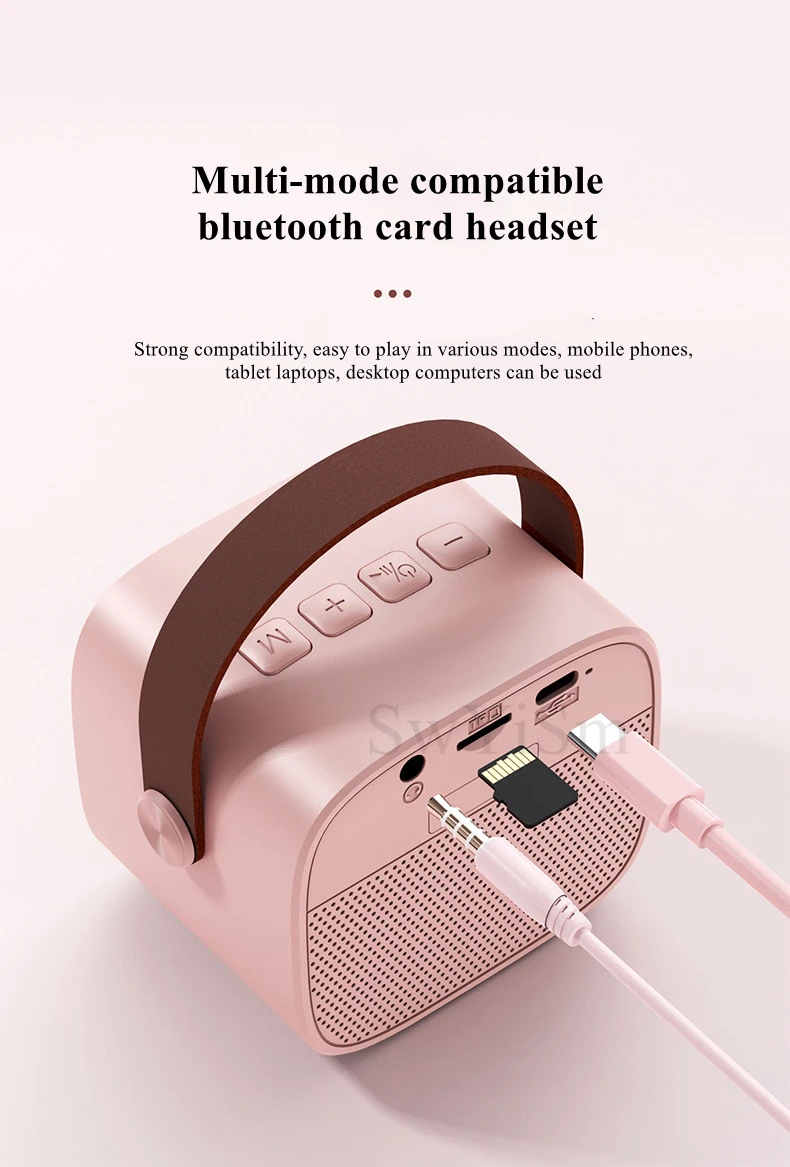 2022 New Mini Wireless Mic Bluetooth Small Speaker Outdoor Portable