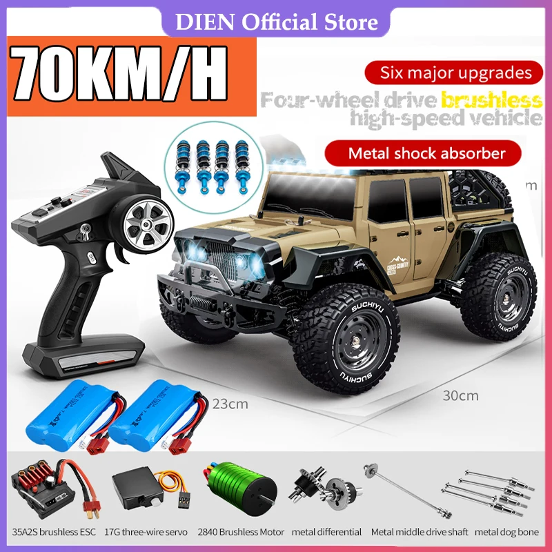 

ZWN 1:16 4x4 Off Road Rc Car 4WD Brushless Remote Control Truck 70KM/H or 50km/h High Speed Drift Cars Vs Wltoys 124016 Toys