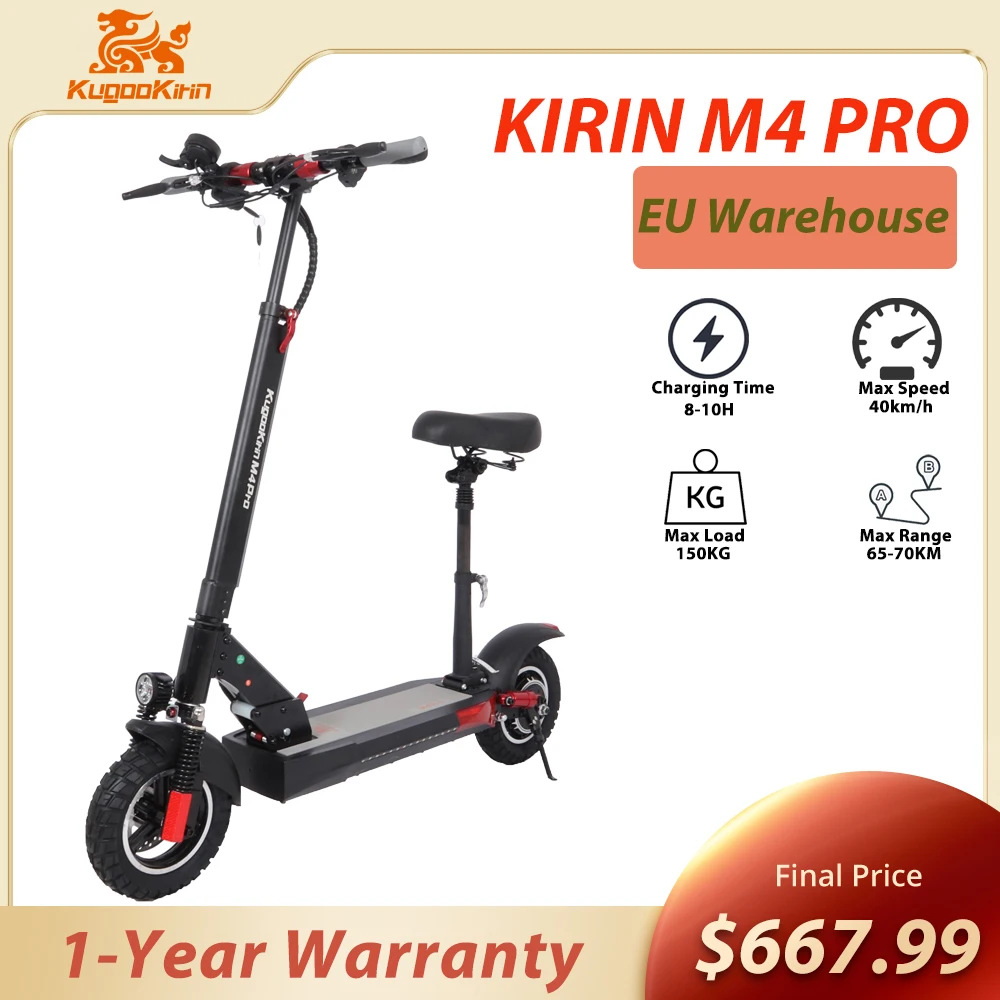 KUGOO KIRIN M4 PRO - pneu tout-terrain 10 500W batterie 48V 16Ah