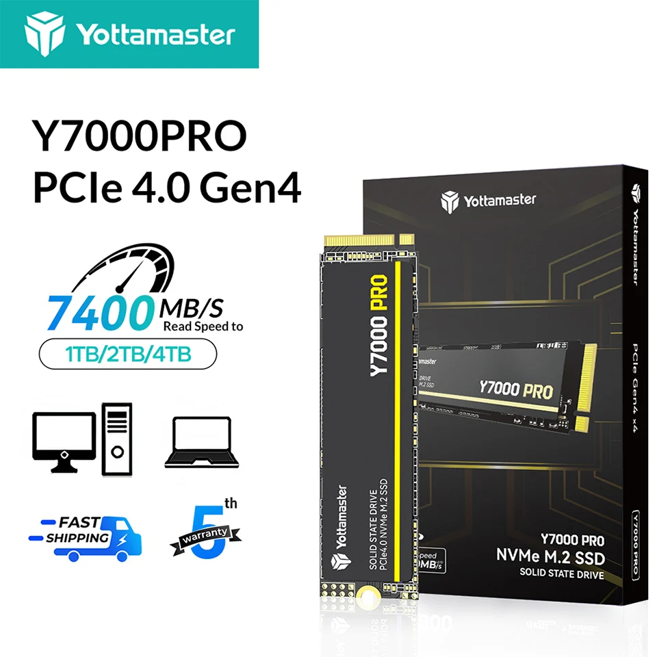 Yottamaster-内蔵ソリッドステートハードディスク、m.2 ssd、512gb、1