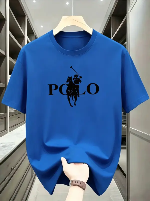 Men's Summer Simple and Fashionable Casual Business Short Sleeved T-shirt Round Neck Solid Color Sports Quick Drying Top - Image 9