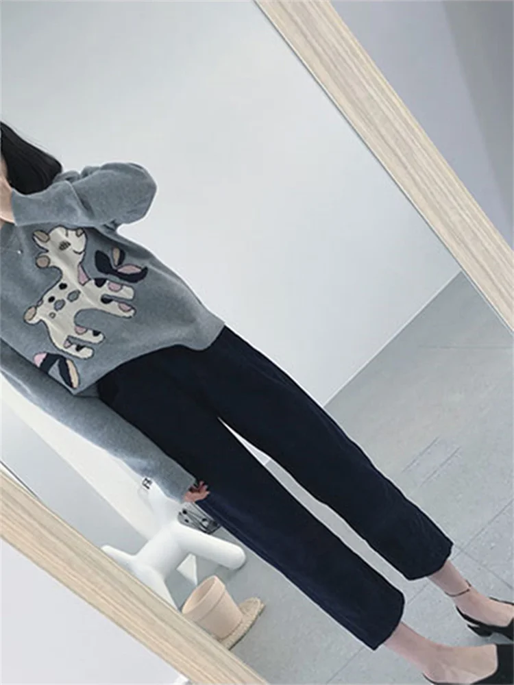 Corduroy Pants for Women 2023 New Spring High Waisted Korean Fashion Wide Leg Pants Solid Casual Harem Pants  Streetwear Women
