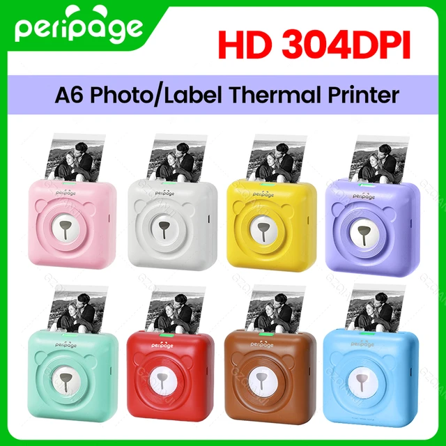 Peripage A6 Mini Photo Printer Thermal Printer 203dpi 304dpi Options Mobile  Phone Inkless Wireless Printer Paper Protection Case - Printers - AliExpress