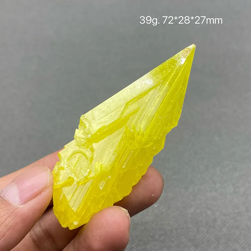 100% natural Burmese yellow natural sulphur ore rough crystal gemstone specimens free shipping