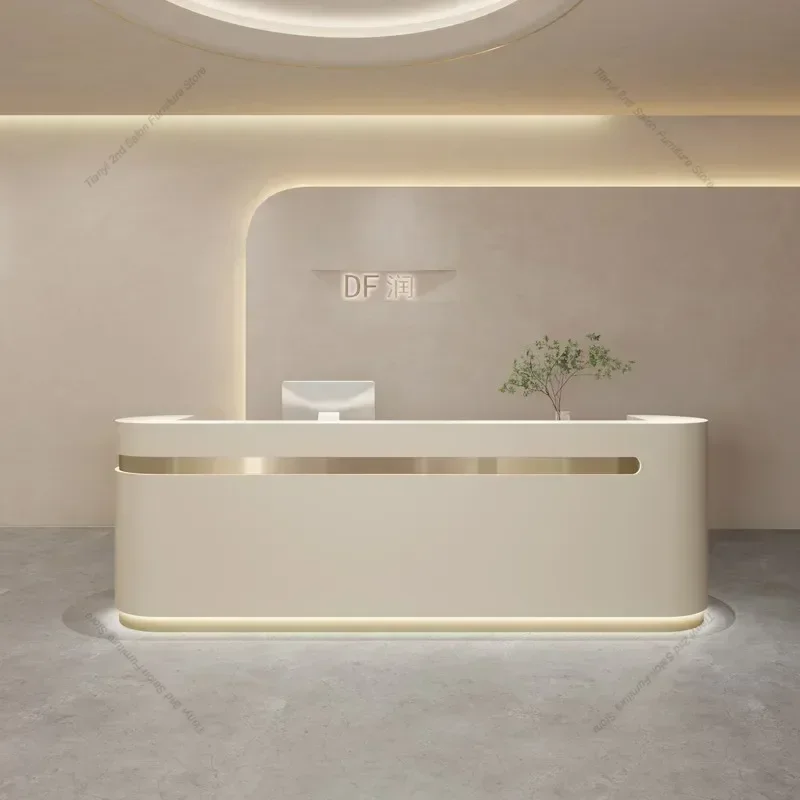 Reception Desks Nordic Cream Style Luxury Beauty Salon Counter