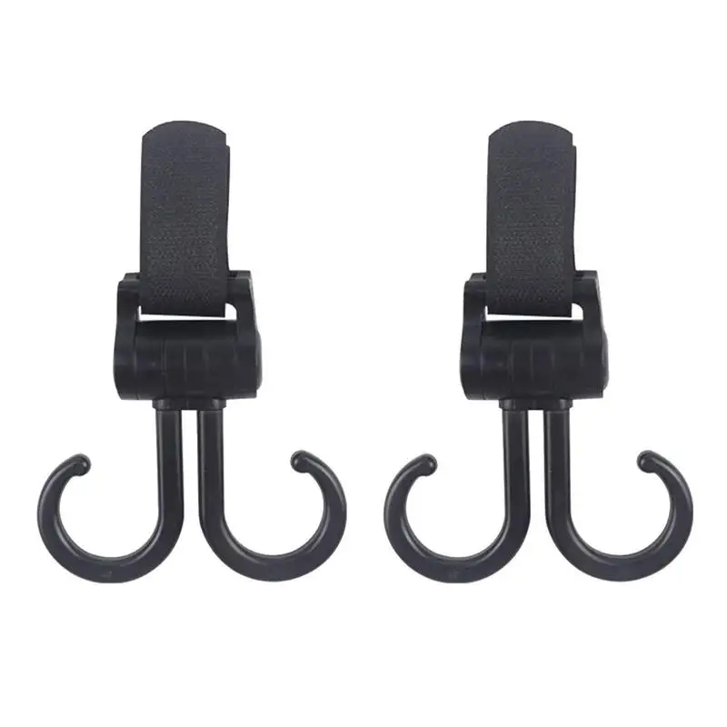 

Stroller Hooks For Hangings Bags 360 Degree Rotation Adjustable Convenient Stroller Clips For Diaper Bag Hang Your Purse