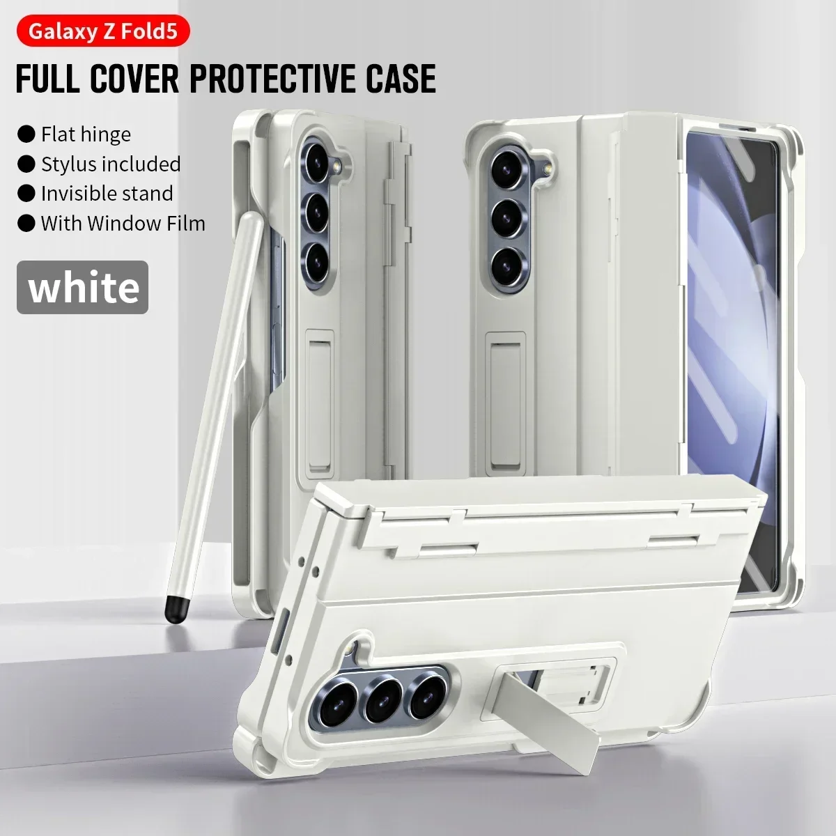 Premium Folding Stand Case with Pen Slot & Tempered Film Cover - Enhanced Protection